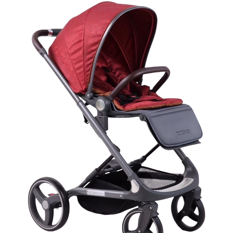 Carrito de bebé rojo engrosado esponja cojín verano transpirable protección solar toldo Item Picture