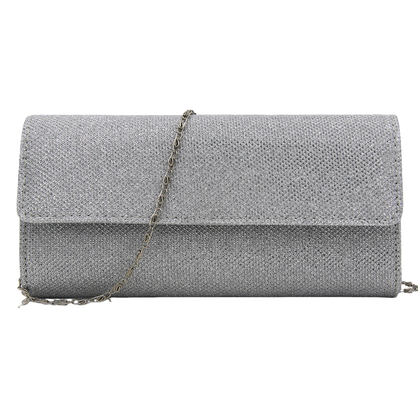 The silver sequined clutch bag is small, light, fashionable and versatile for women's dinner Item Picture