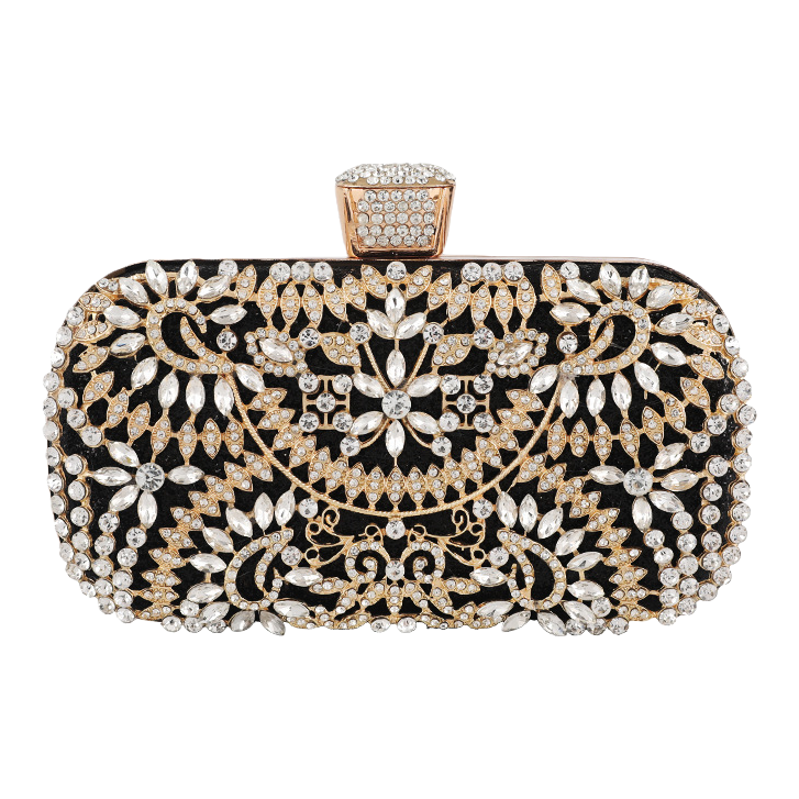 عشاء السيدة المغلفة بأغطية ذهبية ذات حفر أسود Item Picture