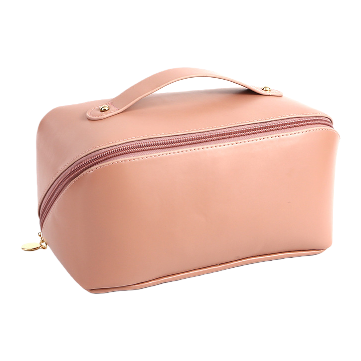 Pink hand-held storage bag, large-capacity portable fabric organizing bag, simple, fashionable and universal style Item Picture