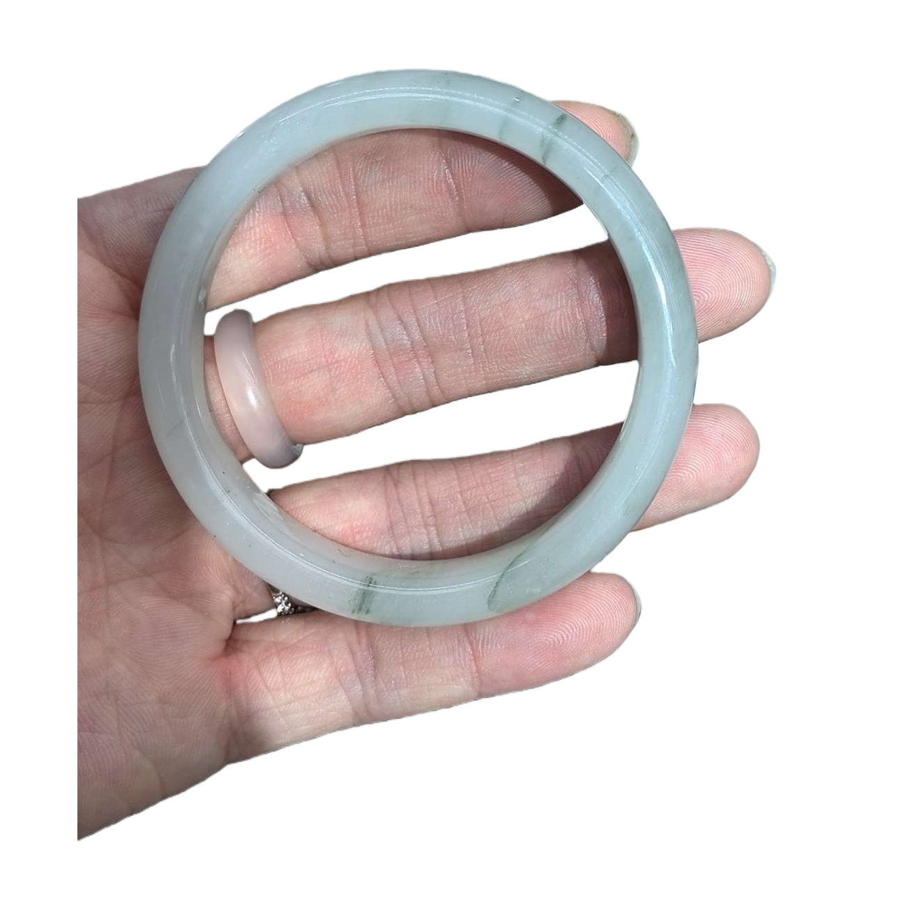 Light green jade bracelet for ladies, natural jadeite jewelry Item Picture