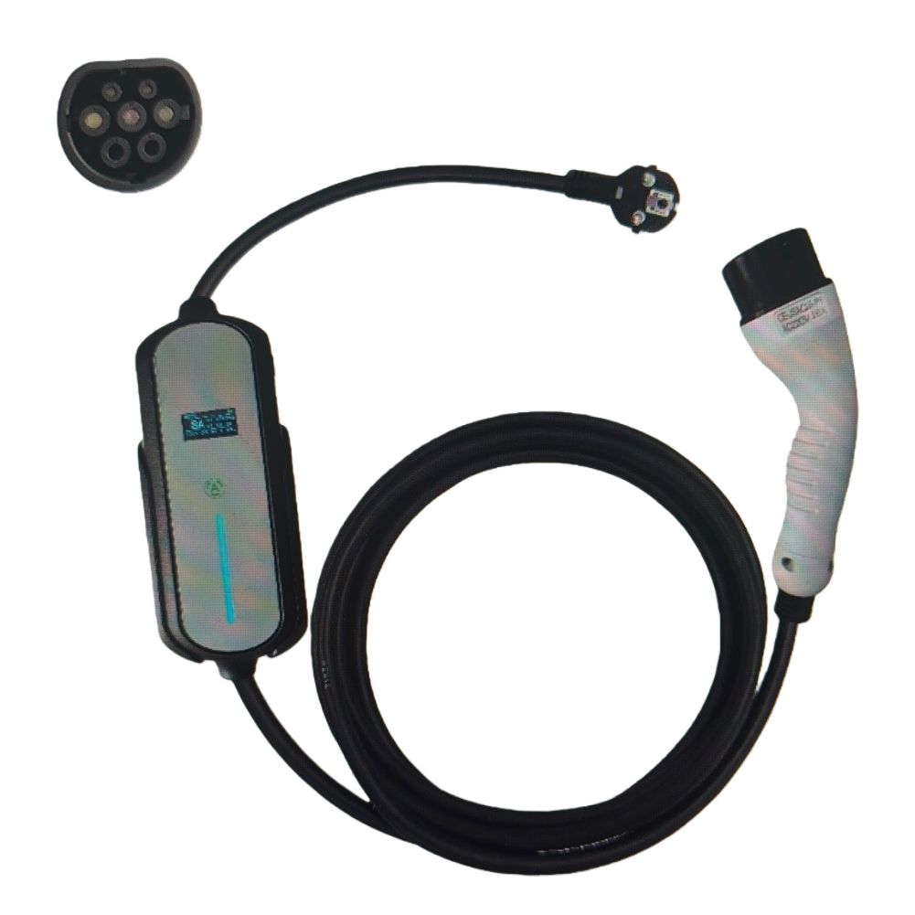 Black European standard 16A charging cable dedicated to the Xiaoqiu charging gun Item Picture