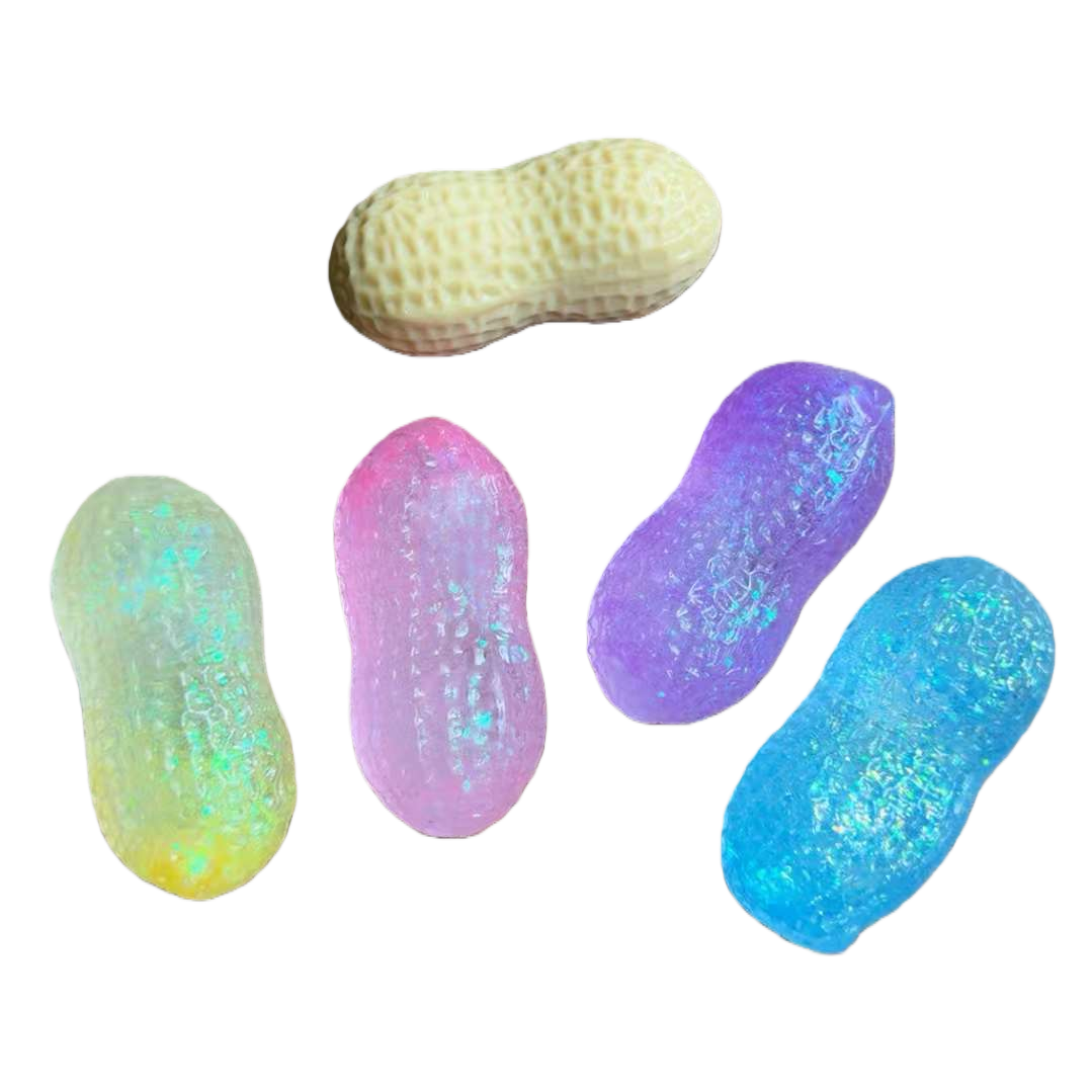 Colorful peanut-shaped candies, children's snacks, and fun gummy candies are available in a variety of colors Item Picture
