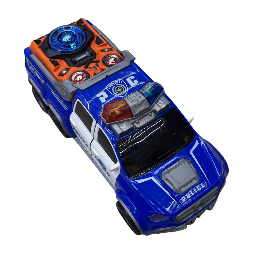 Blue police car toy children's educational simulation voice-activated remote control car Item Picture