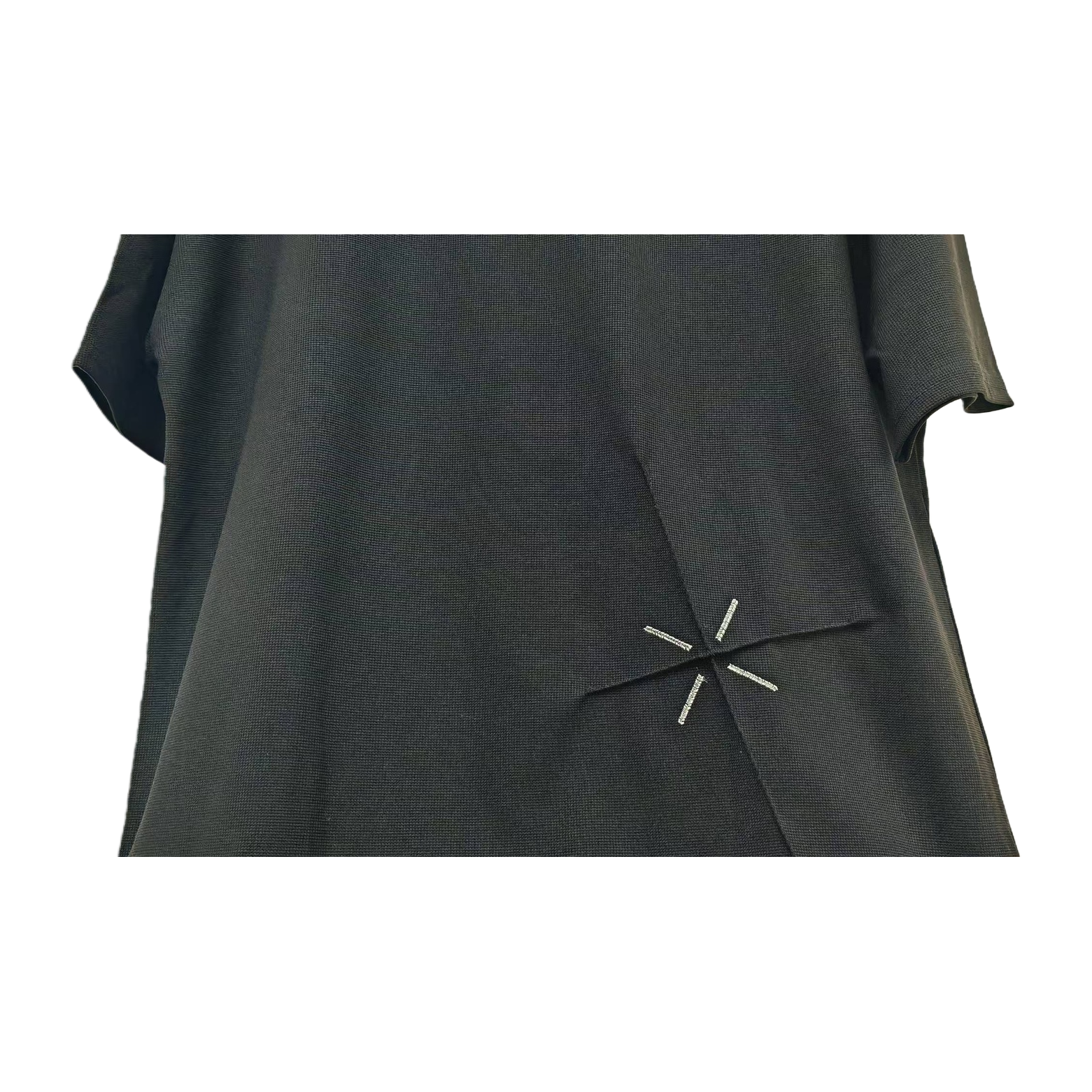 A black short-sleeved top with black shorts for men's casual sports two-piece set Specification image