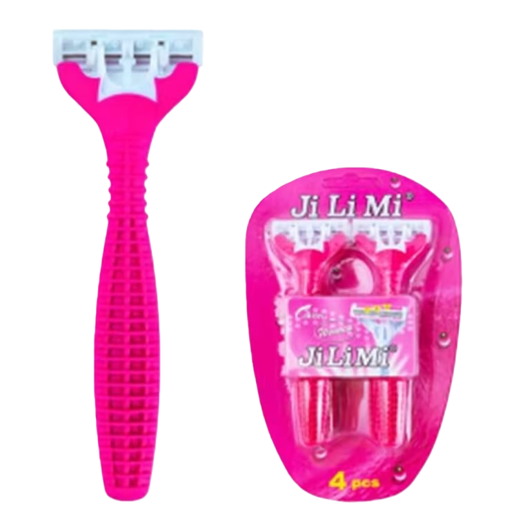 جهاز تنظيف الوجه للرجال بماكينة حلاقة كهربائية وردية اللون Item Picture