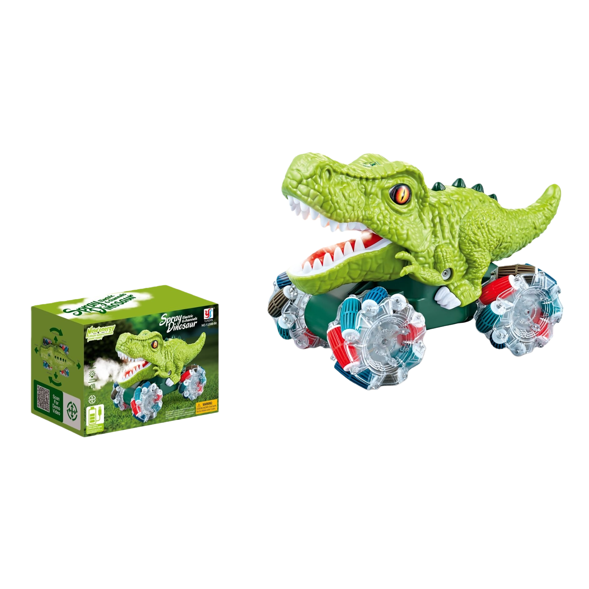 Green spray dinosaur toy Children's educational vocal interactive doll Item Picture
