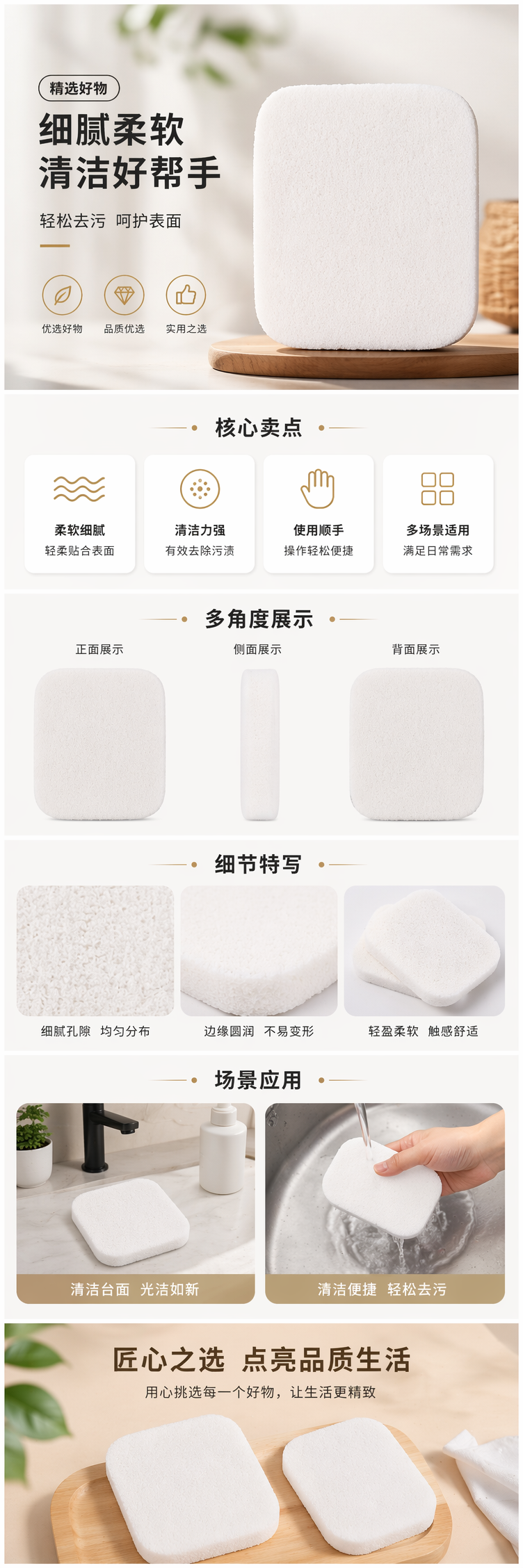 白色方形海绵粉扑 美妆护肤 pic 1