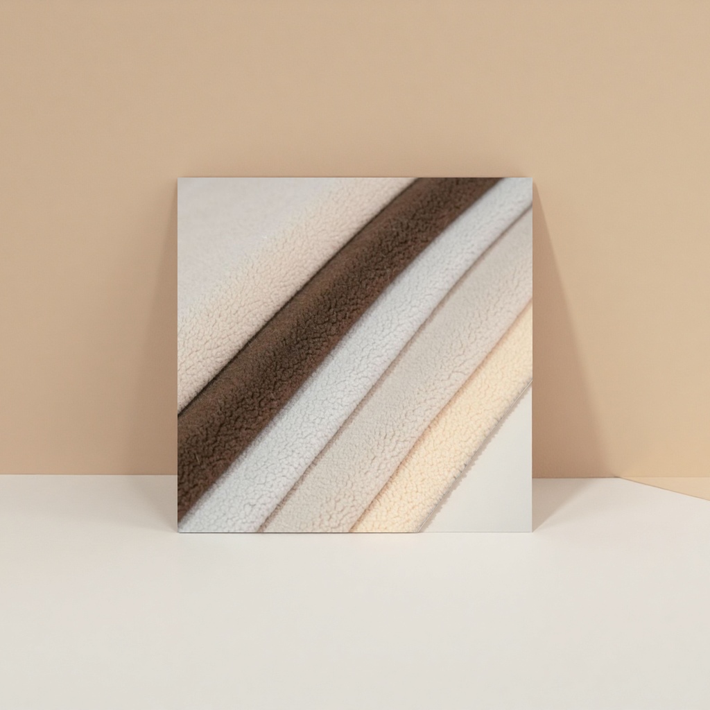 قماش الخروف البيج البني Specification image