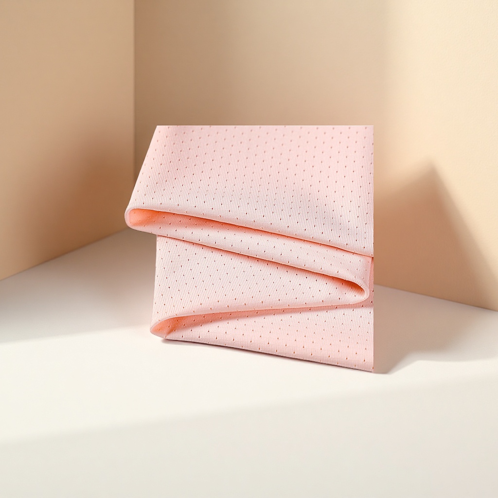 Pink mesh fabric, breathable and lightweight, is a DIY handcrafted material for women's clothing accessories details Picture