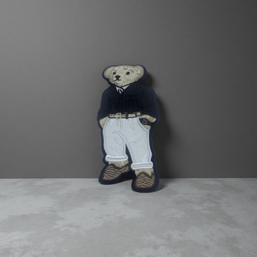 Embroidered teddy bear plush toy, cute pillow, fabric handmade adorable pet gift Application Scenario