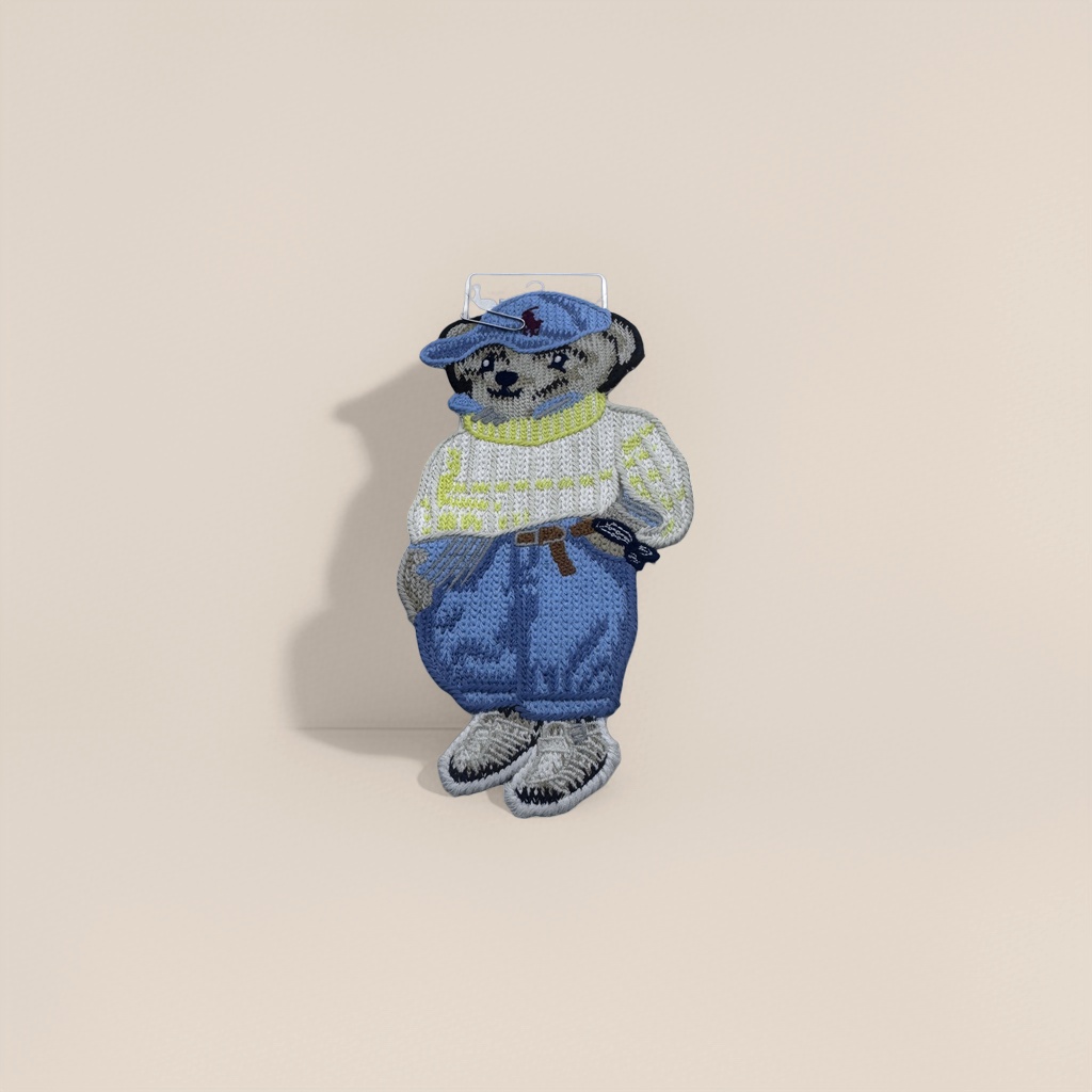 DIY handmade fabric decorative stickers with colorful embroidered bear stickers Specification image