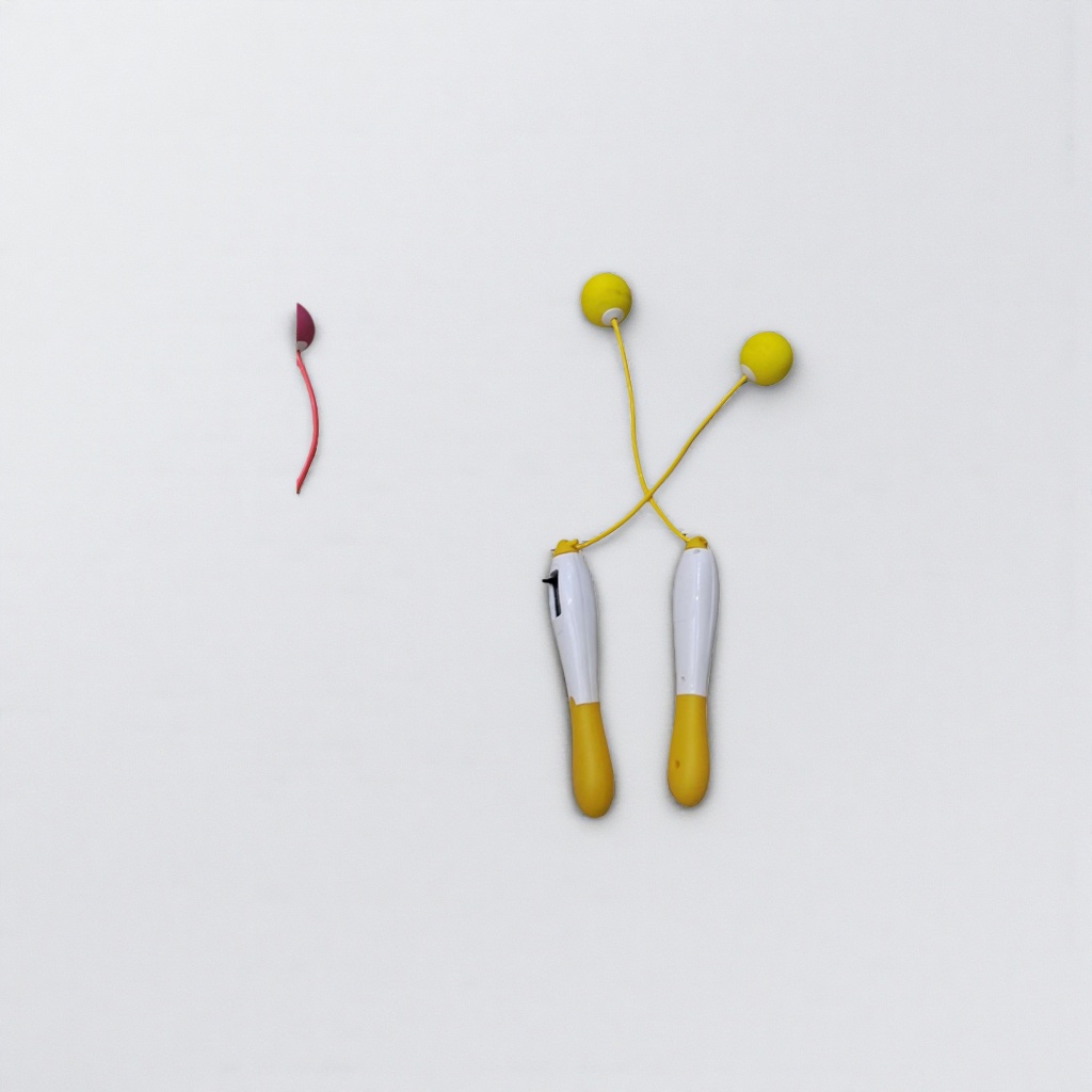 Yellow skipping rope, cordless handle, counting skipping rope, fitness equipment, indoor household portable type
