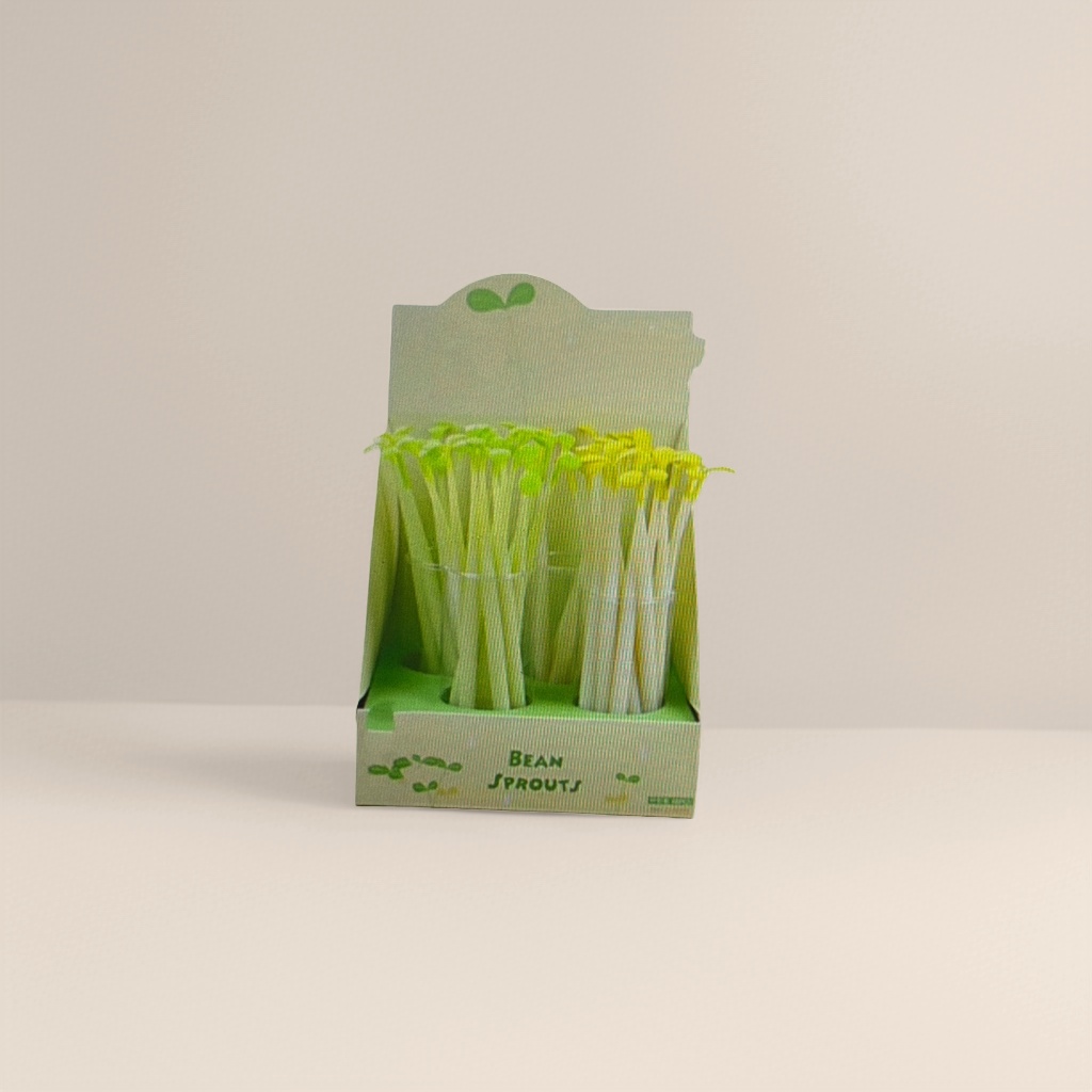 绿色豆芽造型创意笔 学生趣味文具办公用品