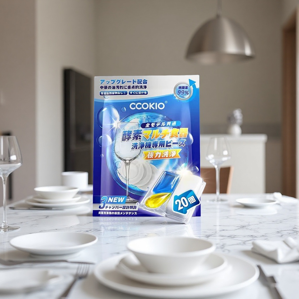 Japanese CCOKIO anhydrous enzyme dishwashing beads special detergent for dishwashers