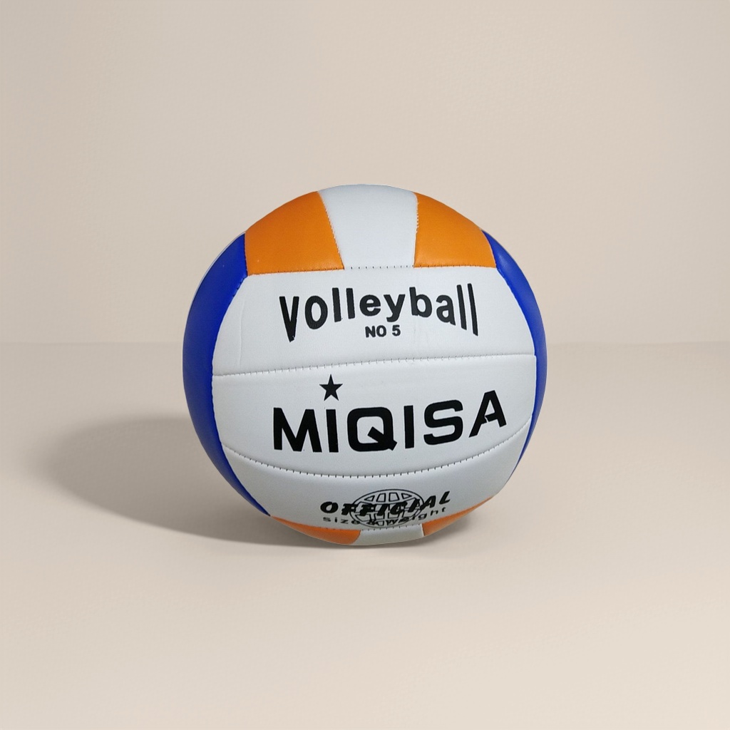 The PU material for professional volleyball training and competition with orange, white and blue stripes is wear-resistant and anti-slip Specification image