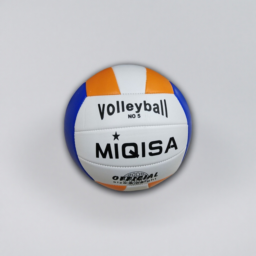 The PU material for professional volleyball training and competition with orange, white and blue stripes is wear-resistant and anti-slip details Picture
