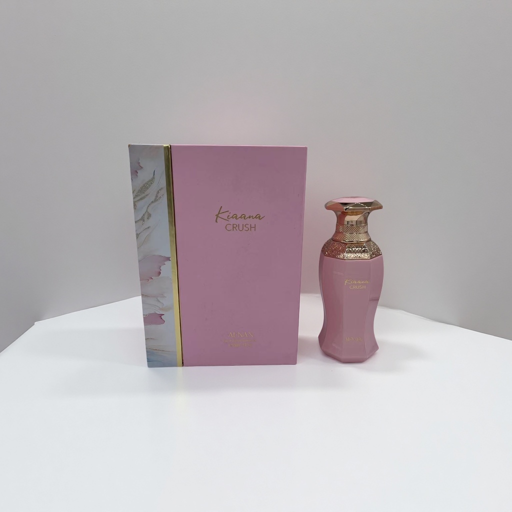 Kiaana CRUSH pink gold perfume bottle with gift box pink packaging box