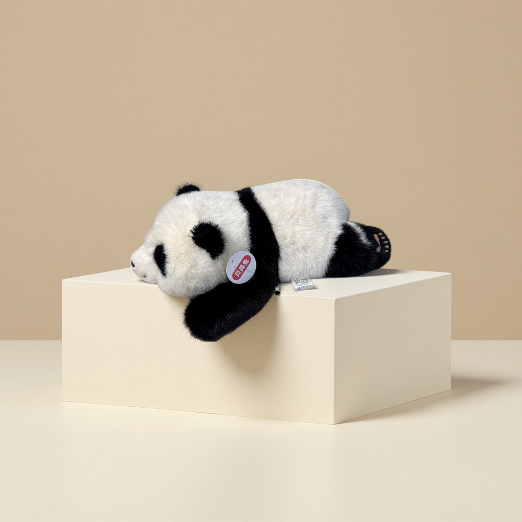 Black and white panda plush toy, cute throw pillow, fabric home decoration gift Specification image