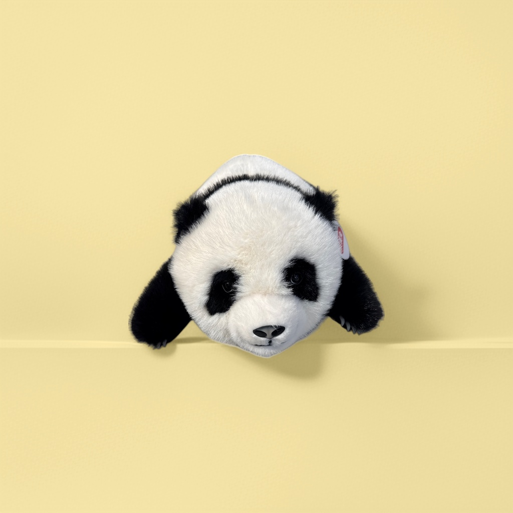 Black and white panda plush toy, cute throw pillow, fabric home decoration gift
