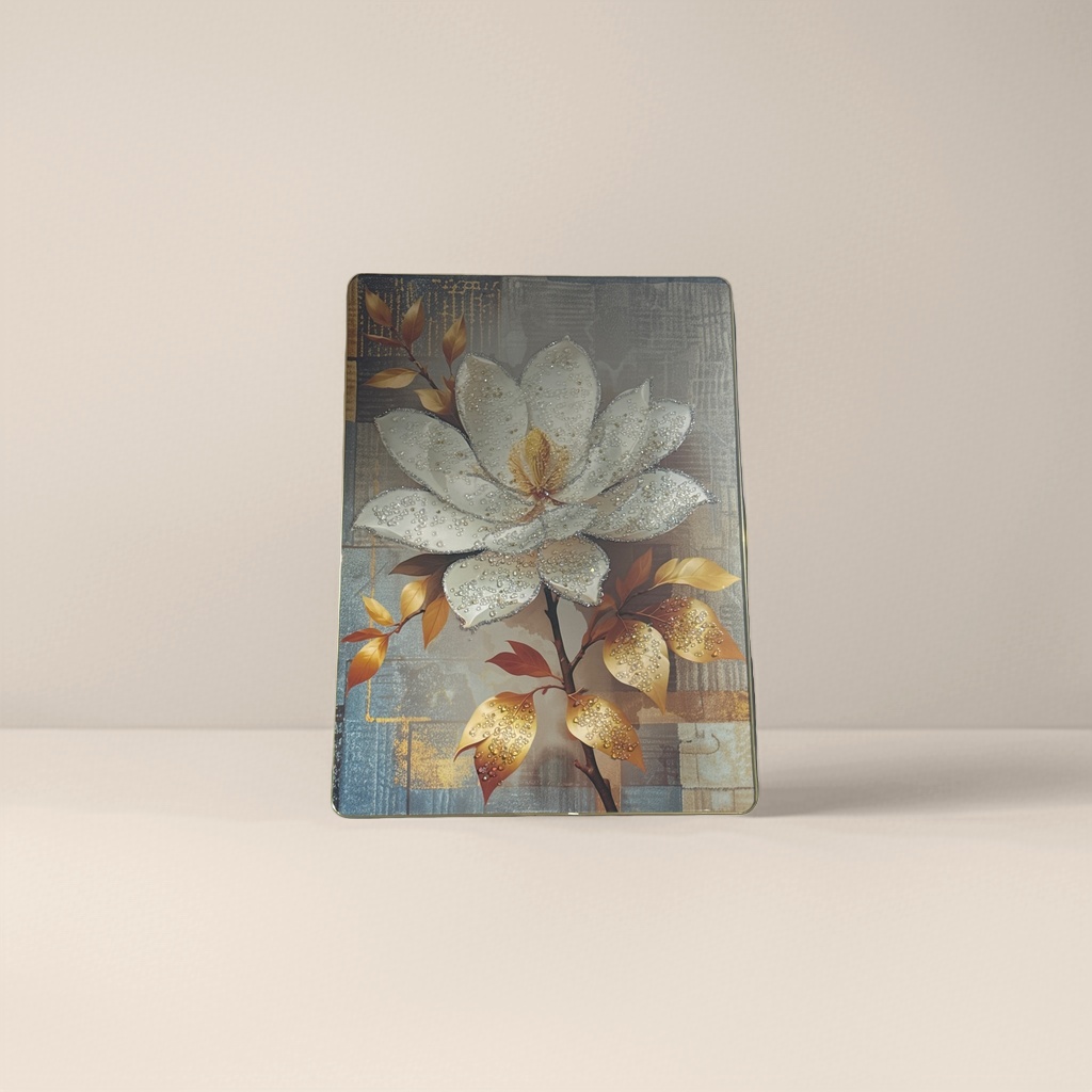 Modern and simple wall paintings with golden borders and floral patterns for the living room and bedroom Specification image