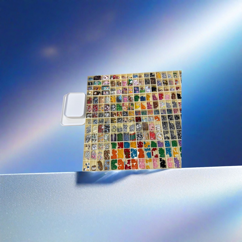 Color sticker storage compartment, desktop organization and classification box, multi-layer stackable, DIY stickers to be negotiated