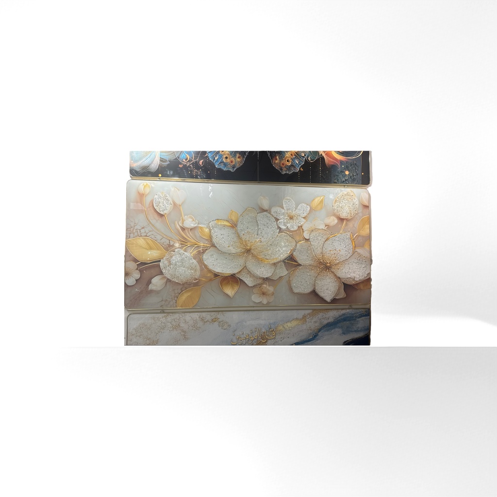 金色镶边花卉装饰画 客厅卧室挂画北欧简约现代艺术墙饰