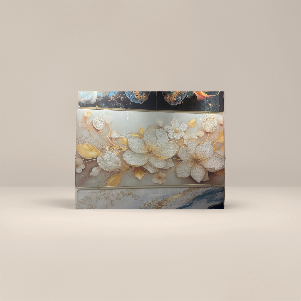 Golden-edged floral decorative paintings for living rooms and bedrooms, Nordic minimalist modern art wall decorations Specification image