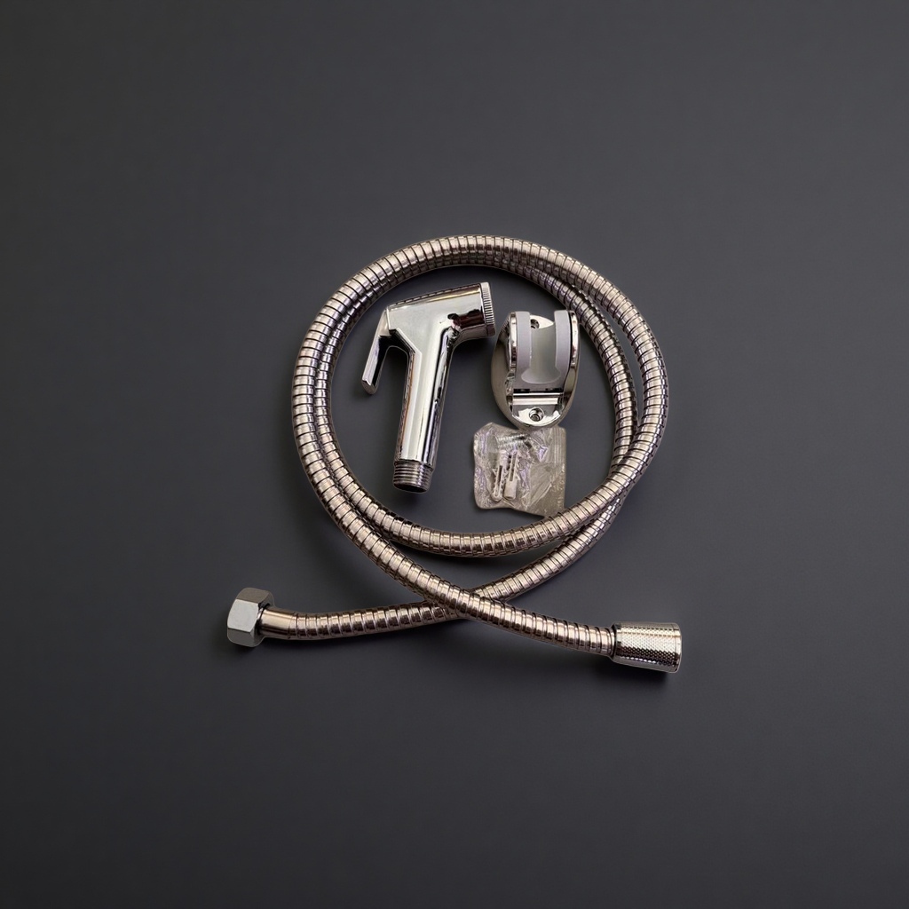 Silver metal showerhead set for constant-temperature, anti-scald and water-saving home bathroom upgrade details Picture