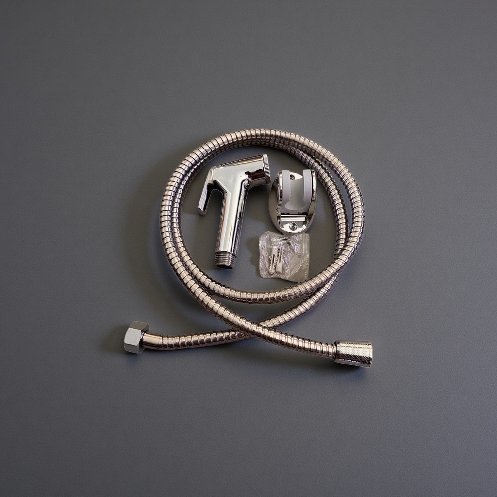 Silver metal showerhead set for constant-temperature, anti-scald and water-saving home bathroom upgrade