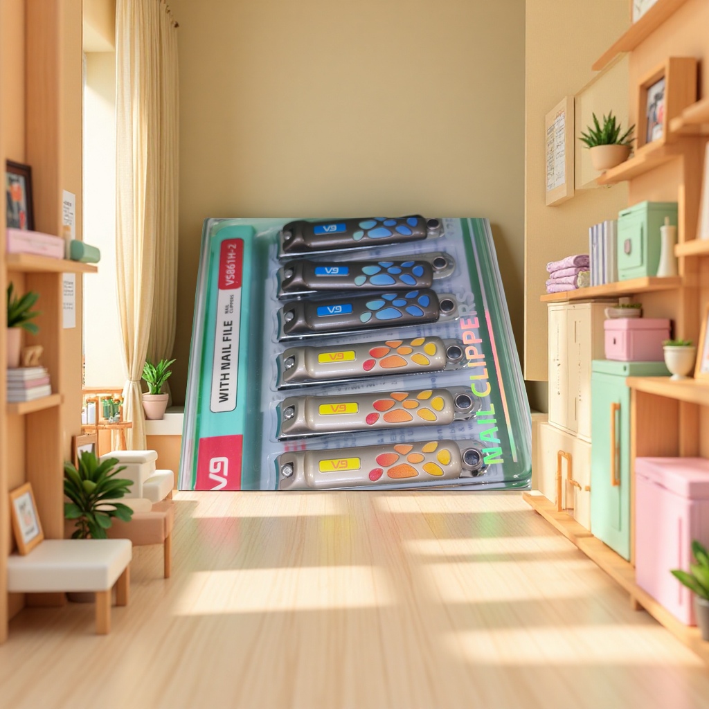 彩色爪印图案指甲钳 时尚萌趣美甲工具 家用便携款