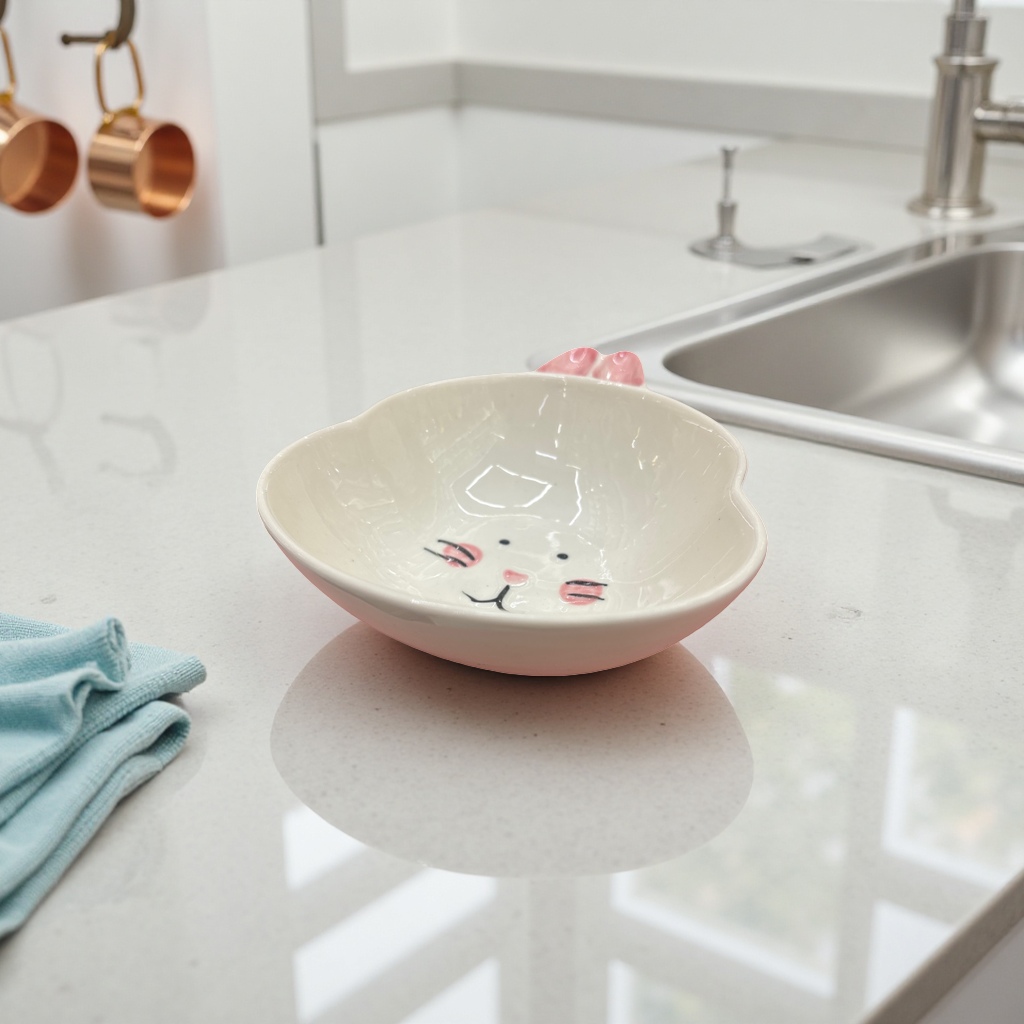 أطباق صغيرة من السيراميك الأرانب البيضاء Specification image