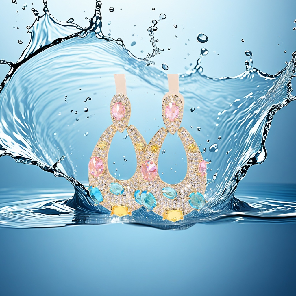 Colored gemstone earrings, natural zircon, light luxury and fashionable women's earrings Application Scenario