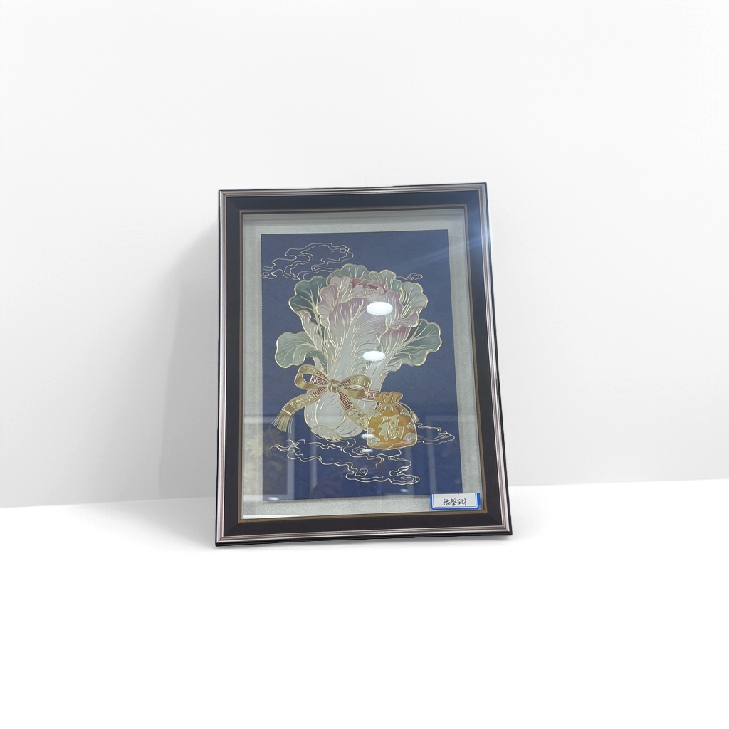 金色描边白菜图案+产品图