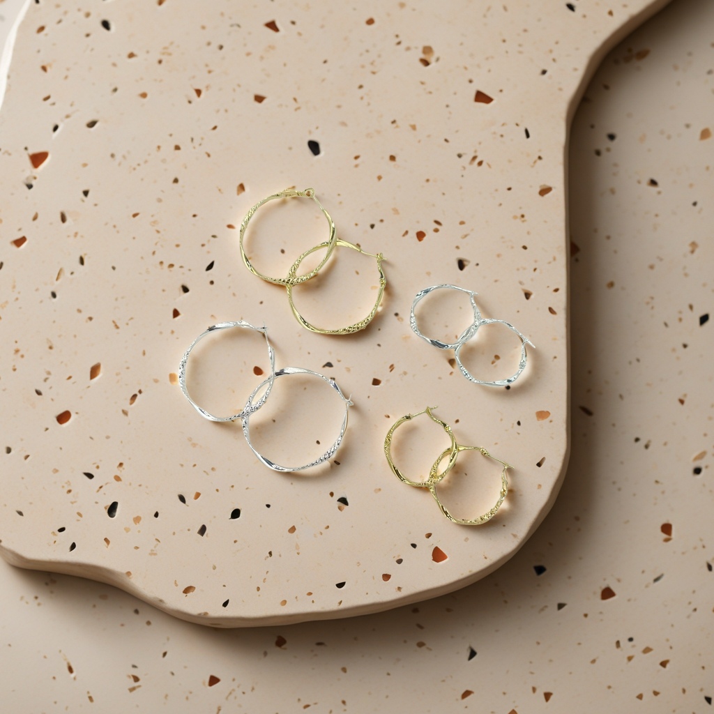 Gold and silver dual-color spiral earrings, 925 silver gold-plated, light and anti-allergy, suitable for daily wear Specification image