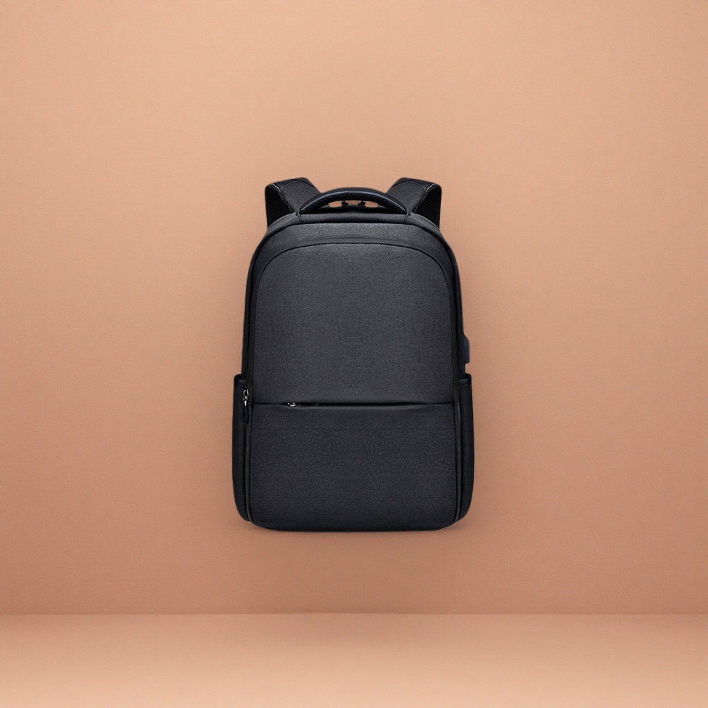 The black backpack is simple and versatile. It is convenient for students to commute, has a large capacity and is waterproof Specification image