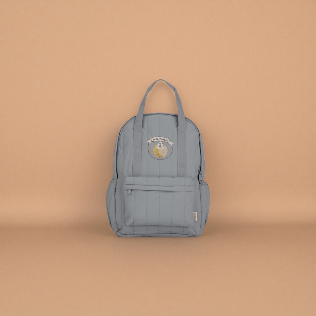 A simple and fashionable grey casual backpack, a large-capacity lightweight travel bag suitable for both men and women details Picture
