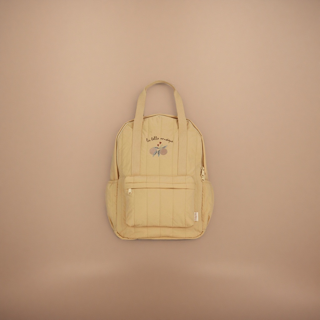 Beige simple and fashionable casual backpack details Picture