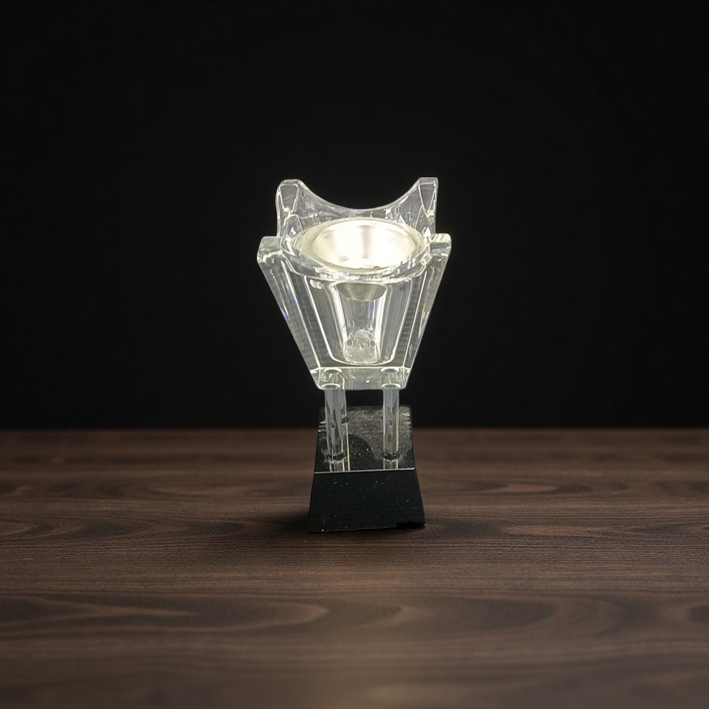 Transparent base crystal candlesticks, crystal handicrafts and ornaments, home decoration candlesticks, cross-border wholesale