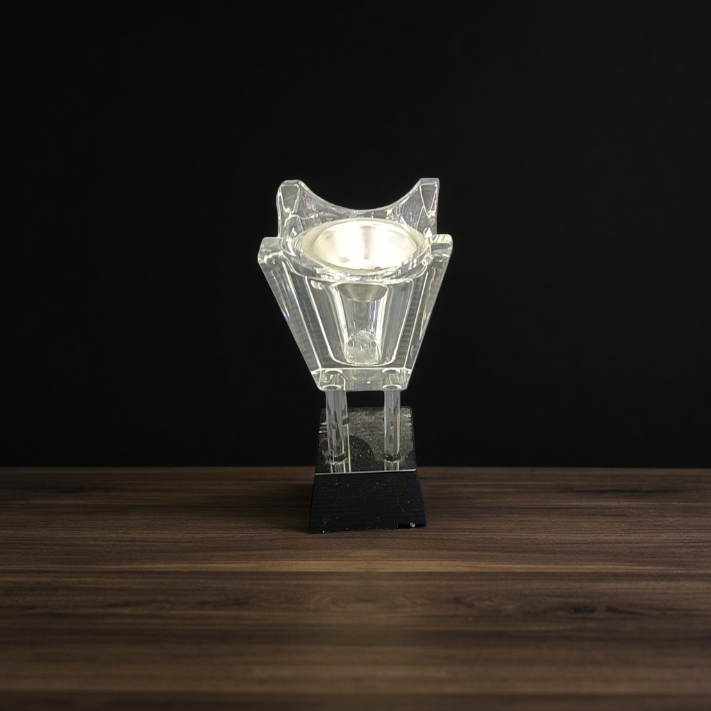 Transparent base crystal candlesticks, crystal handicrafts and ornaments, home decoration candlesticks, cross-border wholesale details Picture