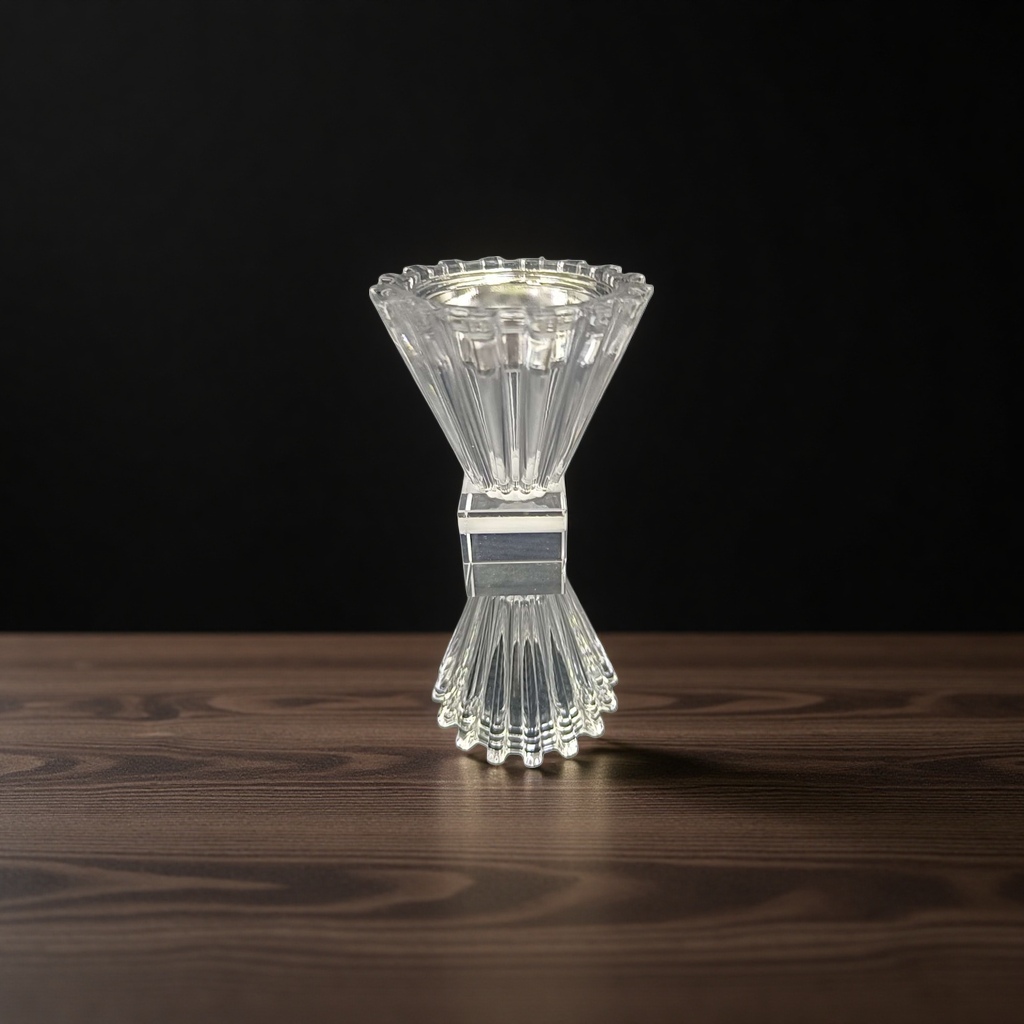 Transparent glass candlesticks are simple and modern home decoration items with high borosilicate heat resistance