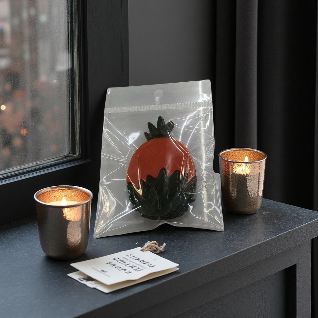橙色菠萝造型陶瓷小摆件家居装饰桌面创意摆设