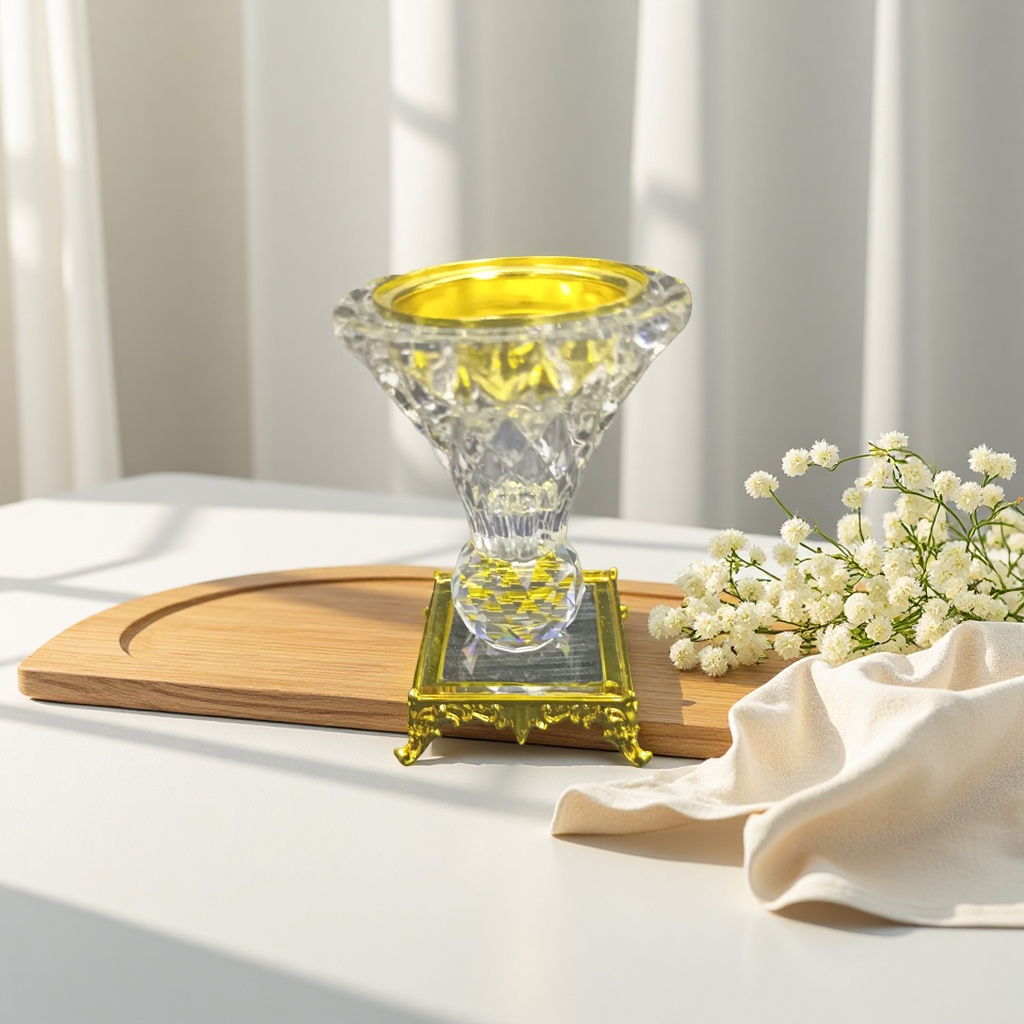 Transparent crystal incense burner, home aromatherapy decoration, tea room Zen decoration, high-transparency glass incense burner Application Scenario