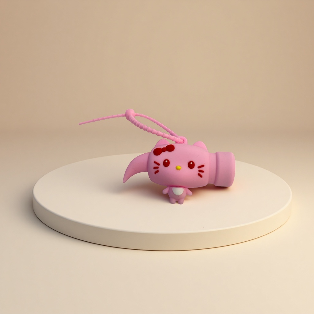 粉色凯蒂猫钥匙扣可爱卡通挂件女生随身小物图