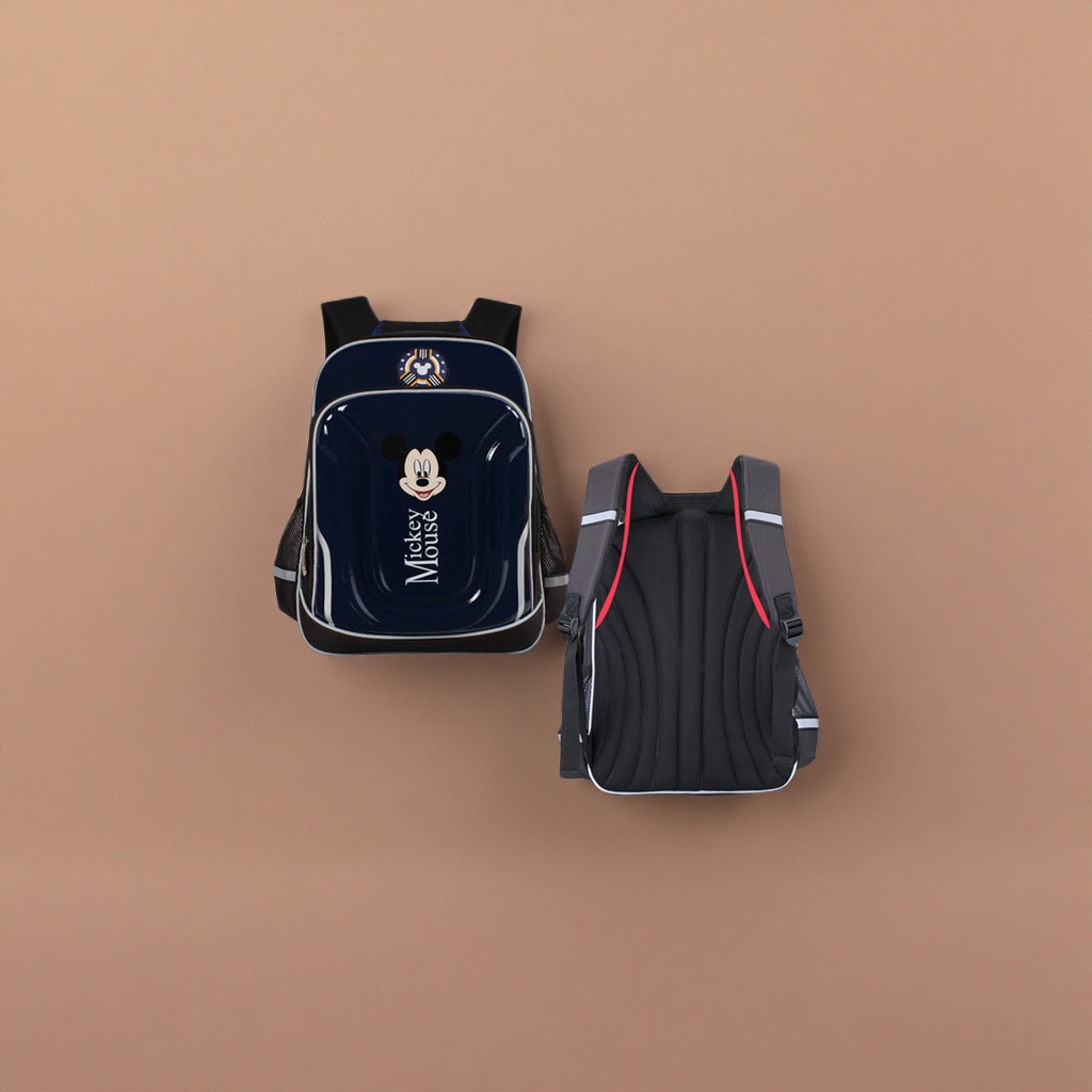 Deep blue Mickey children's schoolbag, lightweight, wear-resistant and large-capacity student backpack Specification image