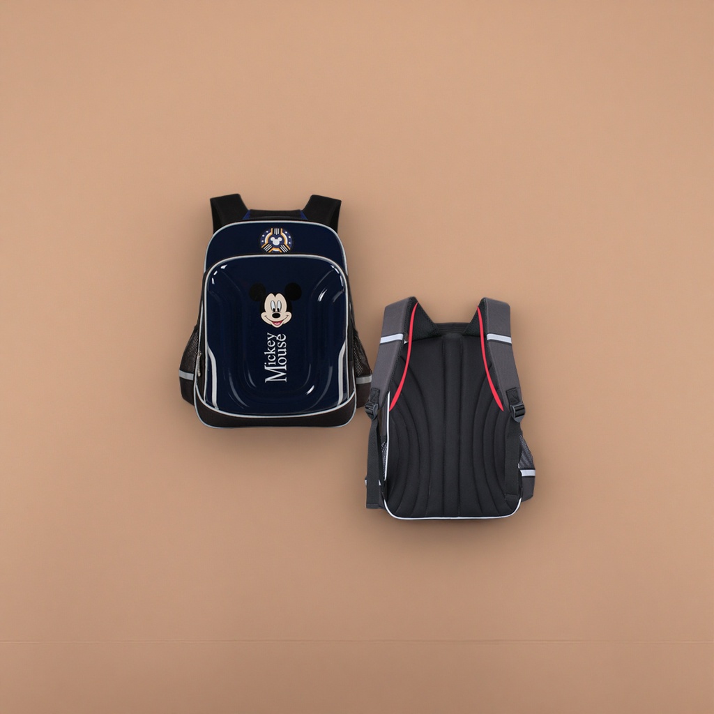 Deep blue Mickey children's schoolbag, lightweight, wear-resistant and large-capacity student backpack details Picture