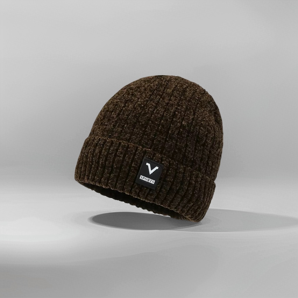 A dark brown pure wool knitted cap is a must-have for warm, slimming and face-enhancing autumn and winter Application Scenario