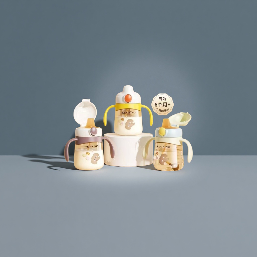 Три мультяшного узора учат пить из стаканчика для малолеток через соломинки для тренировок с силиконовыми губками Specification image