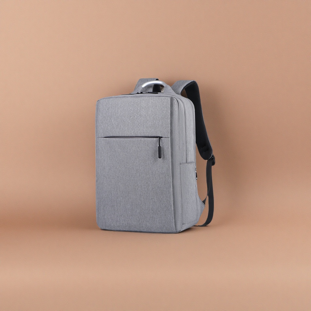 This grey, simple and fashionable backpack is suitable for both men and women, lightweight and has a large capacity for commuting