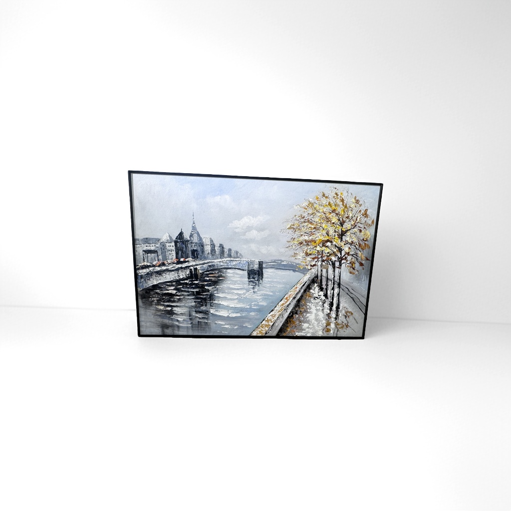 厂家直销黑白灰调风景画装饰画客厅卧室挂画简约现代抽象艺术画